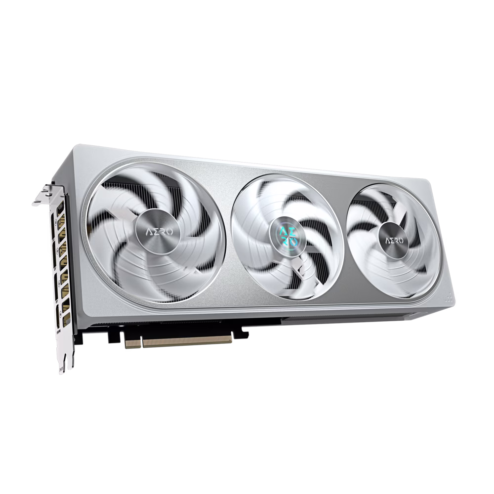 Gigabyte GeForce RTX 5070 AERO OC 12G 12 GB GDDR7 White Graphics card, 192 bit 28 Gbps, PCI-E 5.0, 2625 MHz Core Clock, NVIDIA Blackwell Architecture DLSS 4 | GV-N5070AERO OC-12GD thumbnail 4