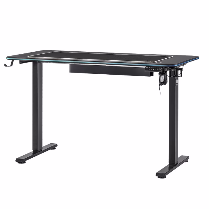 Thermaltake GT120 RGB Height Adjustable Office & Gaming Desk, High-quality Mouse Pad, Anti-collision Safety Sensor, Cup Holder, Headset Hanger, Cable Management System  | GGD-GTM-BKEIRX-01 – Buy Online