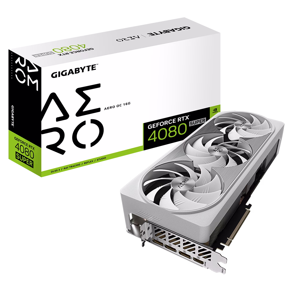 Gigabyte GeForce RTX 4080 SUPER AERO OC 16G Graphics card, NVIDIA DLSS 3,16 GB 256 bit 23 Gbps GDDR6X, 2595 MHz Core Clock, 10240 CUDA Cores, Ultra-efficient Ada Lovelace arch, and full ray tracing, White | GV-N408SAERO OC-16GD thumbnail 4
