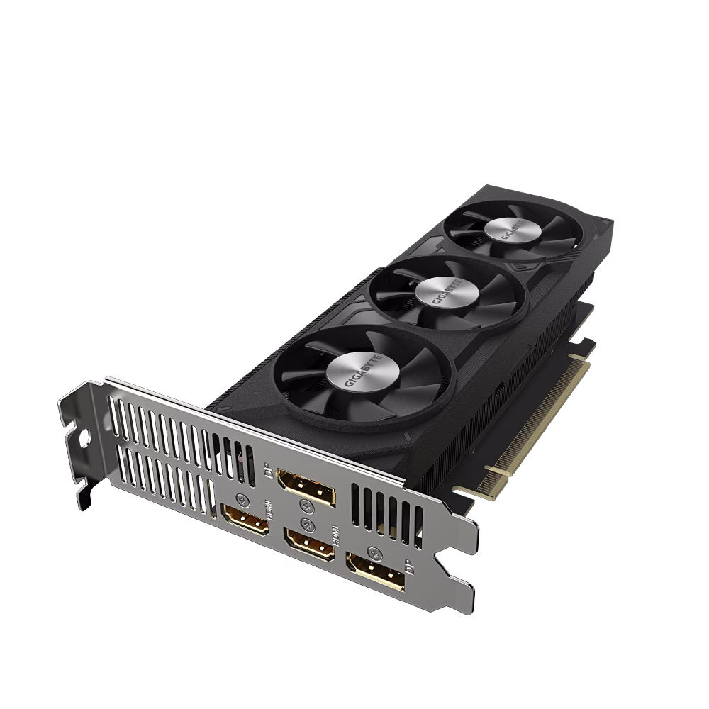 Gigabyte NVIDIA GeForce RTX 4060 OC Low Profile 8GB Graphics Card, 8GB GDDR6 128bit 17 Gbps, 3072 CUDA Cores, Core Clock 2475 MHz, PCI-E 4.0 | GV-N4060OC-8GL image