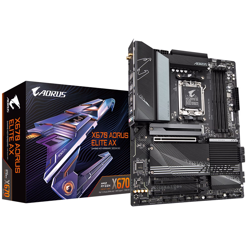 Gigabyte X670 AORUS ELITE AX DDR5 AM5 Motherboard, AMD X670 Chipset, Dual Channel DDR5, Next Generation Storage, Mega-Heatpipe & M.2 Thermal Guard, 2.5GbE LAN & Wi-Fi 6E 802.11ax, HDMI | X670 AORUS ELITE AX thumbnail 4