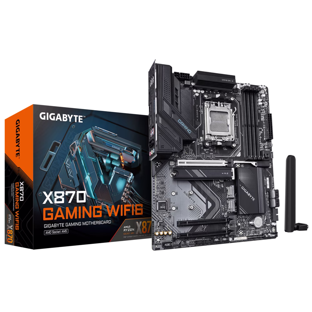 Gigabyte X870 GAMING WIFI6 AM5 DDR5 Motherboard, 4X DIMMs with AMD EXPO, 3x M.2 slots, 1x  PCIe 5.0 x4, 2.5GbE LAN & Wi-Fi 6 802.11ax, Dual 40Gbps USB4 with DP-Alt | X870 GAMING WF6 – Buy Online