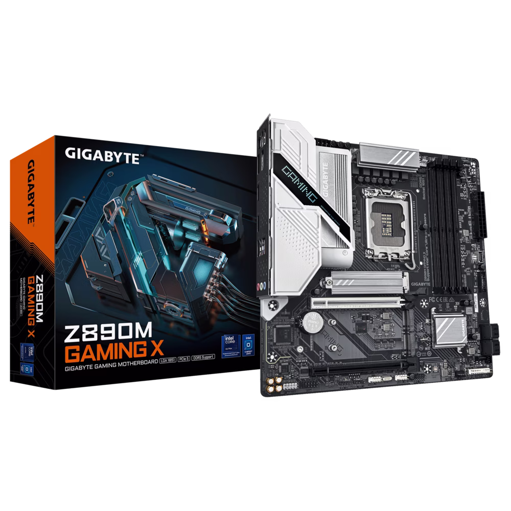 GIGABYTE Z890M Gaming X LGA 1851 DDR5 ATX Motherboard, 4x DIMM Slot, Up to 256GB Max Memory, PCIe 5.0 x16, 4x M.2 Slots, Black | Z890M GAMING X – Buy Online