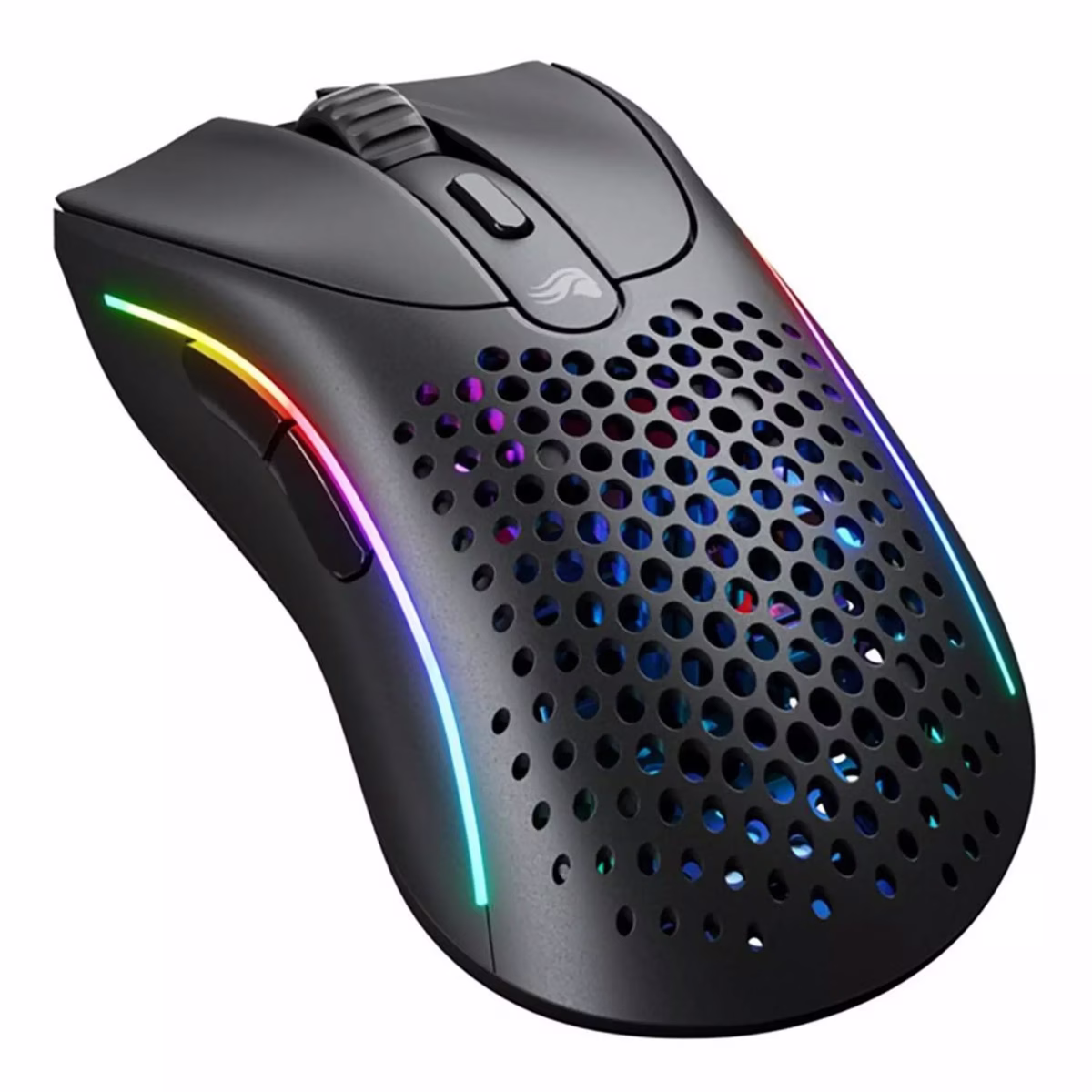 Glorious Model D 2 Wireless RGB Gaming Mouse, 26,000 DPI BAMF 2.0 Sensor, 2.4 GHz, Bluetooth, and Wired, Ergonomic shape with 6 buttons, Black | GLO-MS-DWV2-MB thumbnail 3