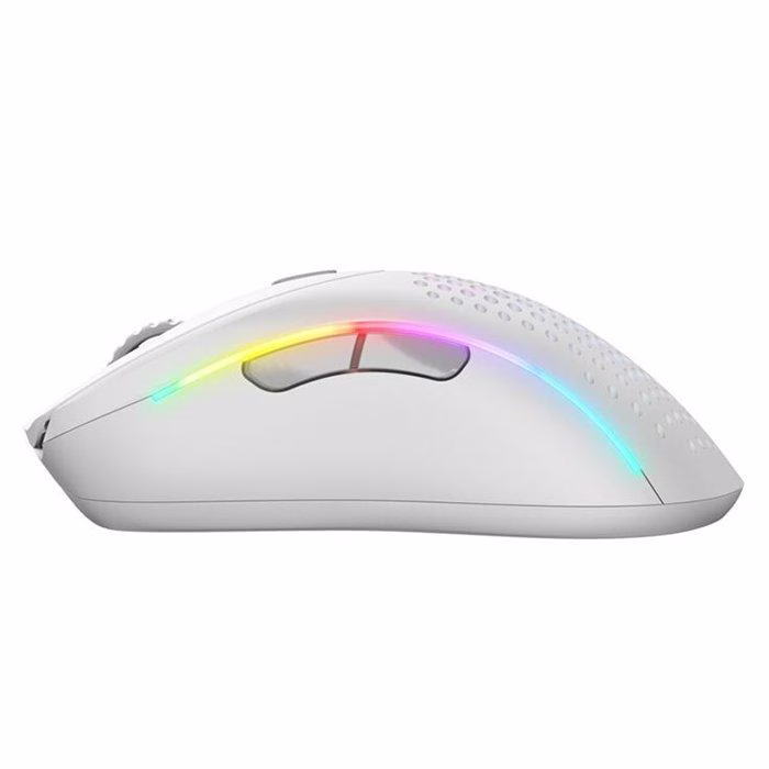 Glorious Model D 2 Wireless RGB Gaming Mouse, 26,000 DPI BAMF 2.0 Sensor, 2.4 GHz, Bluetooth, and Wired, Ergonomic shape with 6 buttons, White | GLO-MS-DWV2-MW thumbnail 2