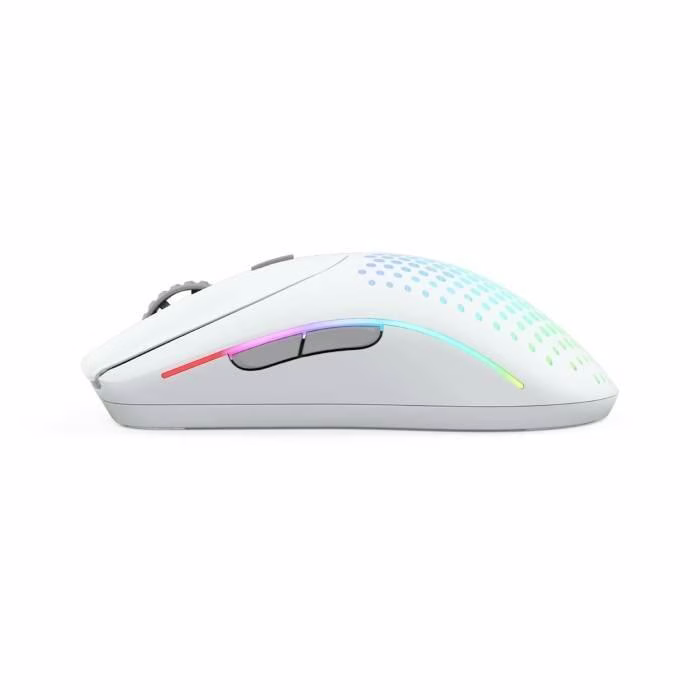 Glorious Model O2 Wireless RGB Gaming Mouse, 26,000 DPI BAMF 2.0 Sensor, 2.4 Ghz / Bluetooth wireless, White | GLO-MS-OWV2-MW image