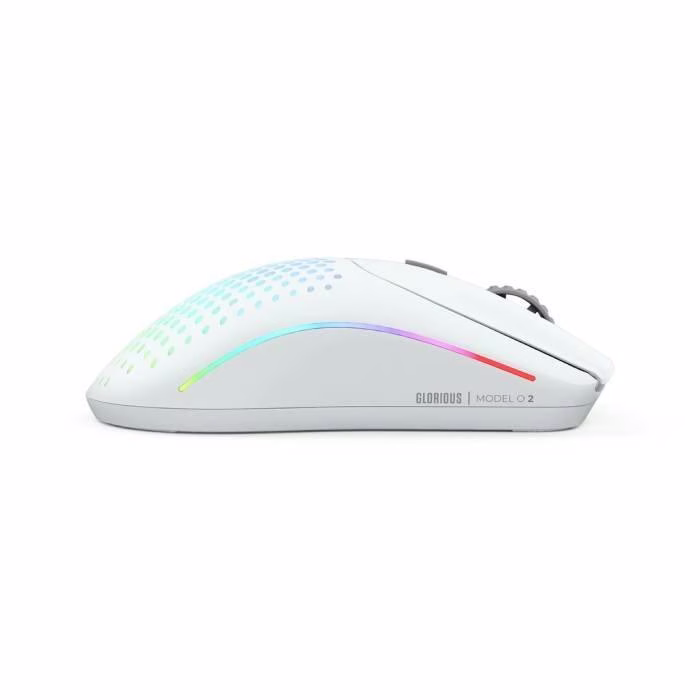 Glorious Model O2 Wireless RGB Gaming Mouse, 26,000 DPI BAMF 2.0 Sensor, 2.4 Ghz / Bluetooth wireless, White | GLO-MS-OWV2-MW thumbnail 5
