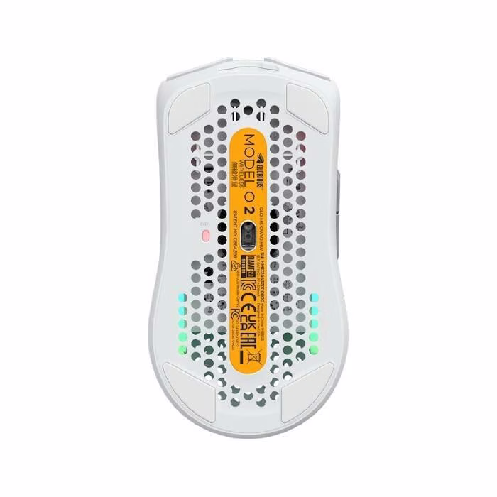 Glorious Model O2 Wireless RGB Gaming Mouse, 26,000 DPI BAMF 2.0 Sensor, 2.4 Ghz / Bluetooth wireless, White | GLO-MS-OWV2-MW thumbnail 6