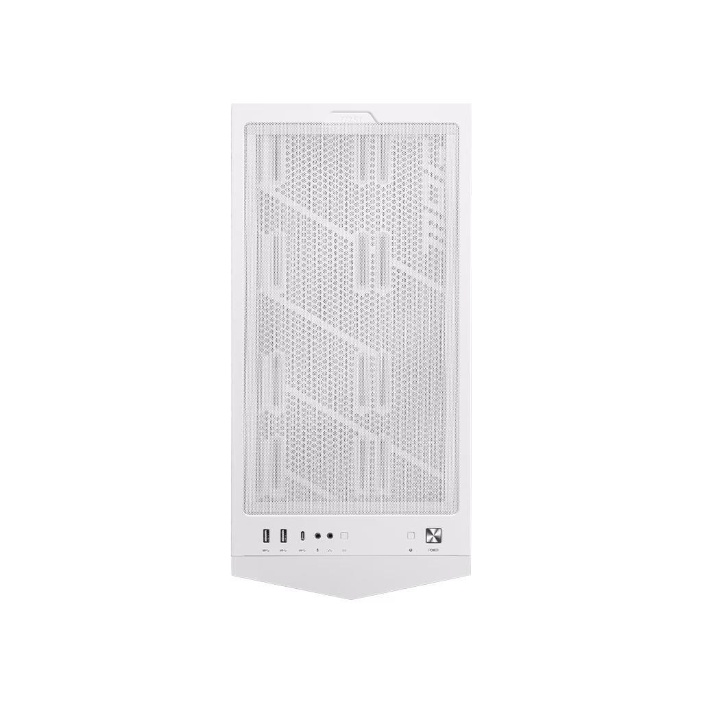 MSI MPG GUNGNIR 300R AIRFLOW / WHITE Mid-Tower Case, 4 x 120mm ARGB fans pre-installed, One-piece 1mm perforated front panel, supporting dual 360mm AIO liquid cooler at front/top and Push-Pull setup, Motherboard Supports Upto E-ATX, | 306-7G21W21-W57 image