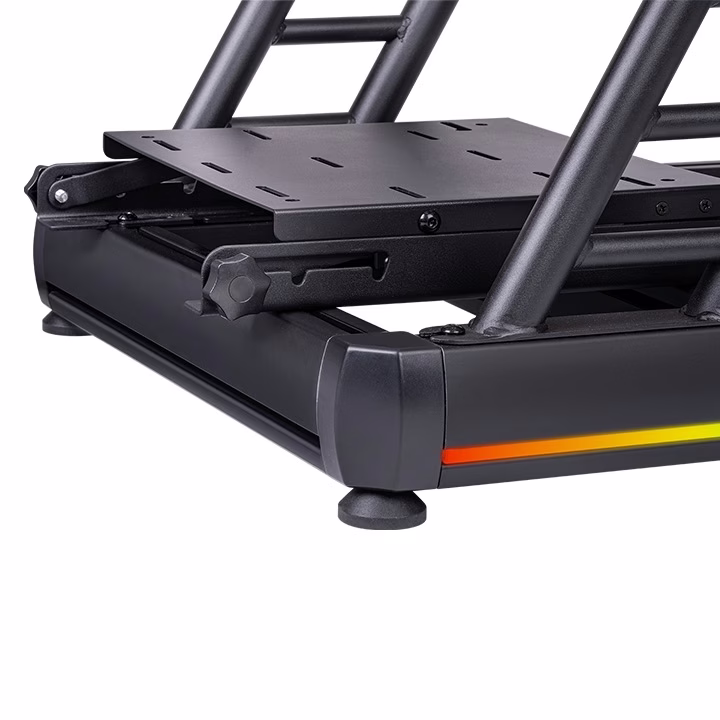 Thermaltake GR500 Racing Simulator Cockpit, Fiberglass Bucket Seat, Aluminum & Steel Frame, Adjustable Steering & Pedal Mounts, RGB Lighting, Black | GSC-R50-CPASBB-01 thumbnail 5