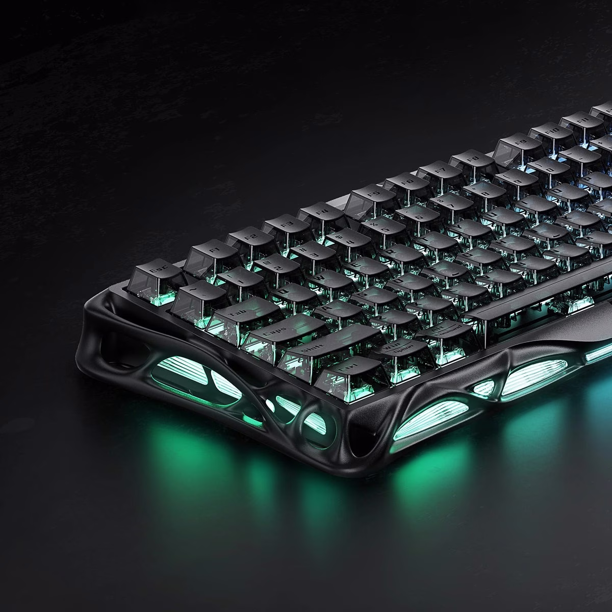 GravaStar Mercury V75- HE Gaming Keyboard, 75% Layout, Jade Pro Switch, 8kHz Polling Rate, Semi-Aluminum Construction, Dynamic Rapid Trigger, Stealth Black | GS V75_BLK thumbnail 4
