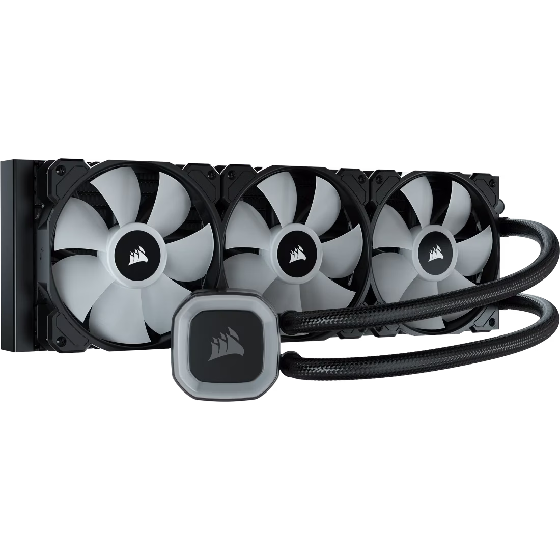 Corsair H150 RGB 360mm Liquid CPU Cooler, RGB Lighting with 3x 120mm, 1500 RPM Speed, AirGuide Technology, Compatibility with CORSAIR iCUE, Black | CW-9060054-WW thumbnail 2
