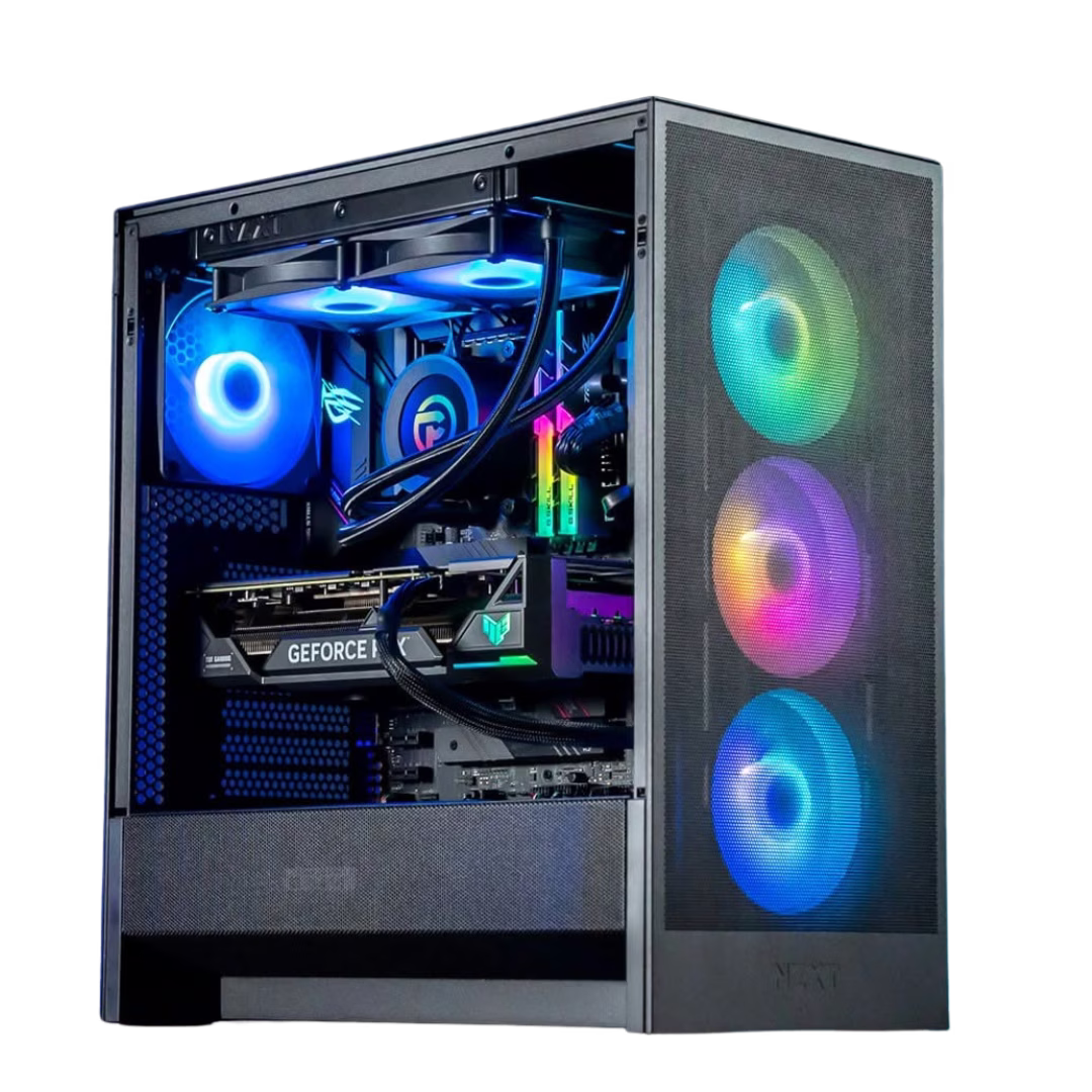 AMD X 50 Series Gaming PC, AMD Ryzen 7 9800X3D, TUF Gaming RTX 5080 16GB OC, 32GB (2x 16GB) 6000MTs, 2TB SSD, Prime LC240 AIO Cooler, 850W image