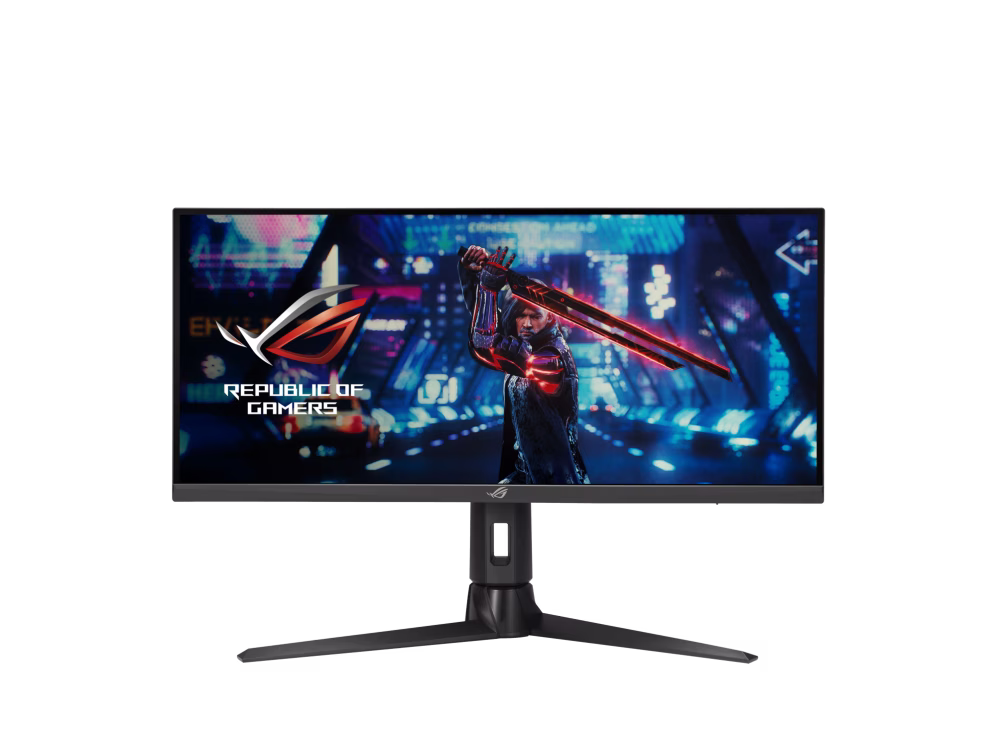 ASUS ROG Strix XG309CM Gaming Monitor ??? 30 inch (29.5 inch viewable) 2560x1080, overclocking 220Hz* (Above 144Hz), 1ms (GTG), Fast IPS, Extreme Low Motion Blur Sync, USB Type-C, 110% sRGB, G-Sync compatible, KVM support, Tripod socket. thumbnail 2
