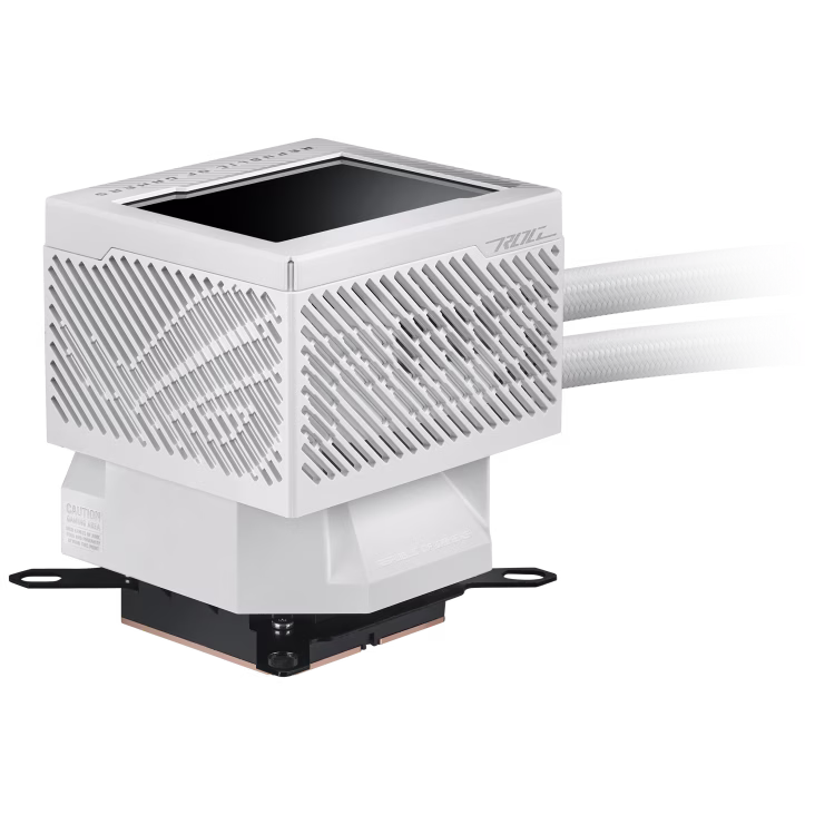 ASUS ROG RYUJIN III 360 ARGB Liquid CPU Cooler, 3.5" Full Color LCD, 3x 120mm Magnetic Daisy-chainable Fan, 360mm RadiatoR .21.08 CFM Airflow, 2200 RPM Speed, PWM/ DC Control, White | 90RC00L2-M0UAY0  2YEAR WARRANTY image