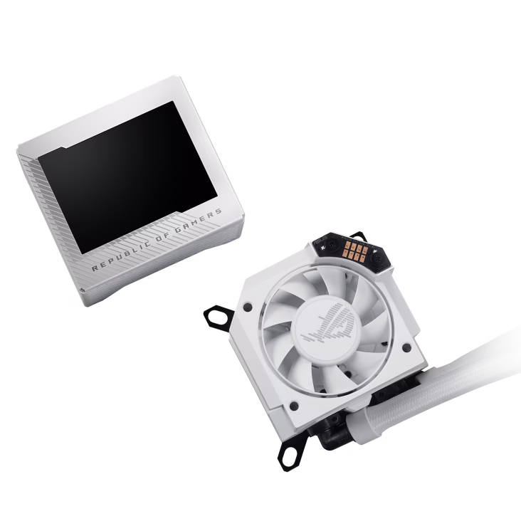 ASUS ROG RYUJIN III 360 ARGB Liquid CPU Cooler, 3.5" Full Color LCD, 3x 120mm Magnetic Daisy-chainable Fan, 360mm RadiatoR .21.08 CFM Airflow, 2200 RPM Speed, PWM/ DC Control, White | 90RC00L2-M0UAY0  2YEAR WARRANTY thumbnail 3