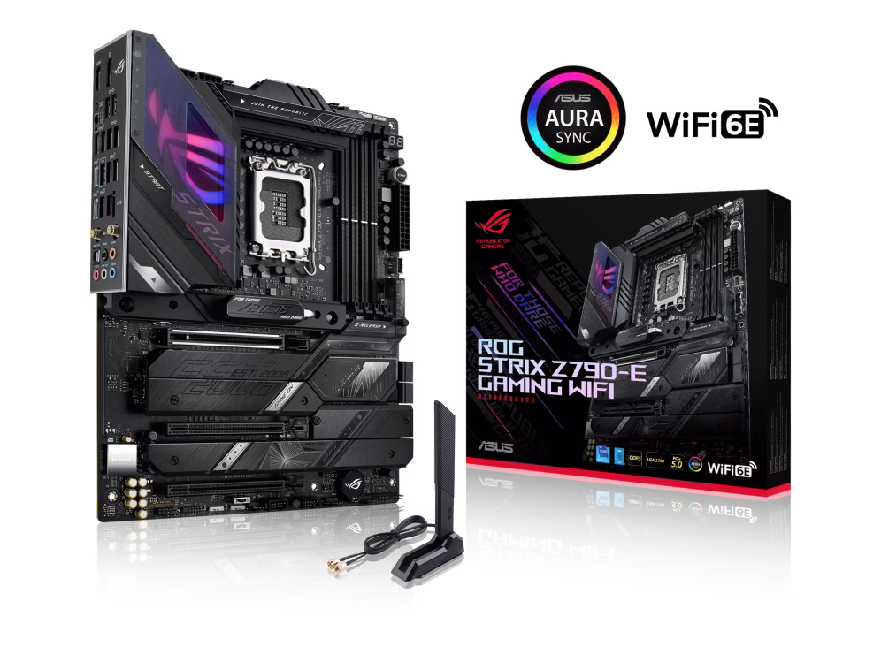 Asus Rog Strix Z790-E Gaming Wifi ATX DDR5 Motherboard, LGA 1700 Socket, Z790 Chipset, 2.5G LAN, Wifi 6E, Max 128GB Memory, 4x SATA 6Gb/s, 5x M.2 Slot, PCIe 5.0, Armoury Crate | 90MB1CL0-M0EAY0 thumbnail 2