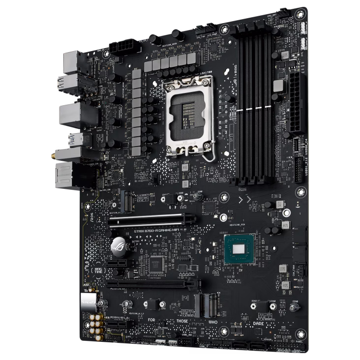 ASUS ROG Strix B760-A Gaming WIFI LGA 1700 ATX Motherboard, Intel B760 Chipset, 4x DDR5 DIMM, Up to 192GB Max Memory, WIFI 6E / 2.5G ETH, PCIe 5.0, 3x M.2, HDMI / DP, USB 3.2 GEN 2X2 | 90MB1EP0-M0EAY0 thumbnail 3