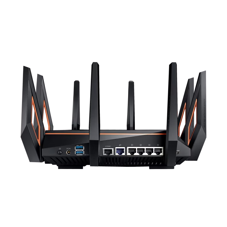 ASUS ROG Rapture GT-AX11000, Tri-Band 10 Gigabit WiFi Router, Aiprotection Lifetime Security, AiRmesh Compatible for Mesh WIFI System, World???s first 10 Gigabit Wi-Fi router, Wifi 6, Wireless 802.11Ax | 90IG04H0-MU9G00 thumbnail 8