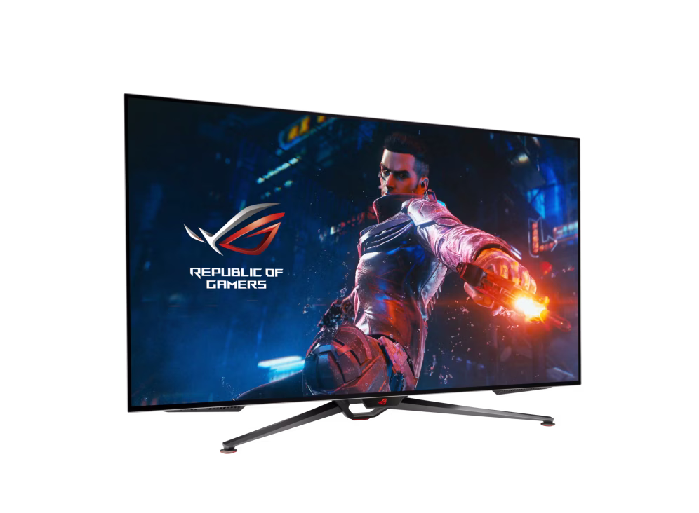 ASUS ROG Swift OLED PG48UQ 48" Gaming Monitor, 138Hz Refresh Rate, 0.1ms Response Time, G-SYNC Compatible, 1.07M Colors, 2x Speakers, 2x HDMI, 1xDP, 4x USB 3.2, Black | 90LM0840-B01970 thumbnail 9
