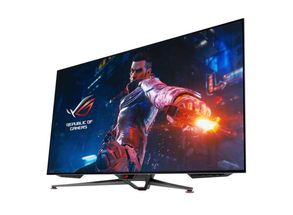 ASUS ROG Swift OLED PG48UQ 48" Gaming Monitor, 138Hz Refresh Rate, 0.1ms Response Time, G-SYNC Compatible, 1.07M Colors, 2x Speakers, 2x HDMI, 1xDP, 4x USB 3.2, Black | 90LM0840-B01970 thumbnail 2