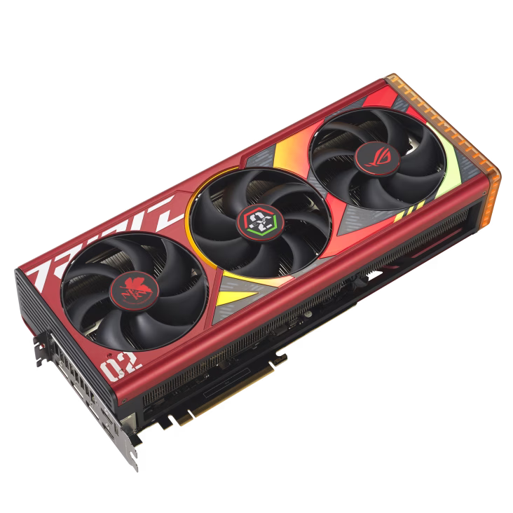  ASUS ROG Strix GeForce RTX 4090 OC EVA-02 Edition Graphics Card, 24GB GDDR6X 384-bit Memory, 2640 MHz OC Boost Clock, 21 Gbps Memory Speed, 16384 CUDA Cores, 4x Max Display | 90YV0ID5-M0NM00 thumbnail 2