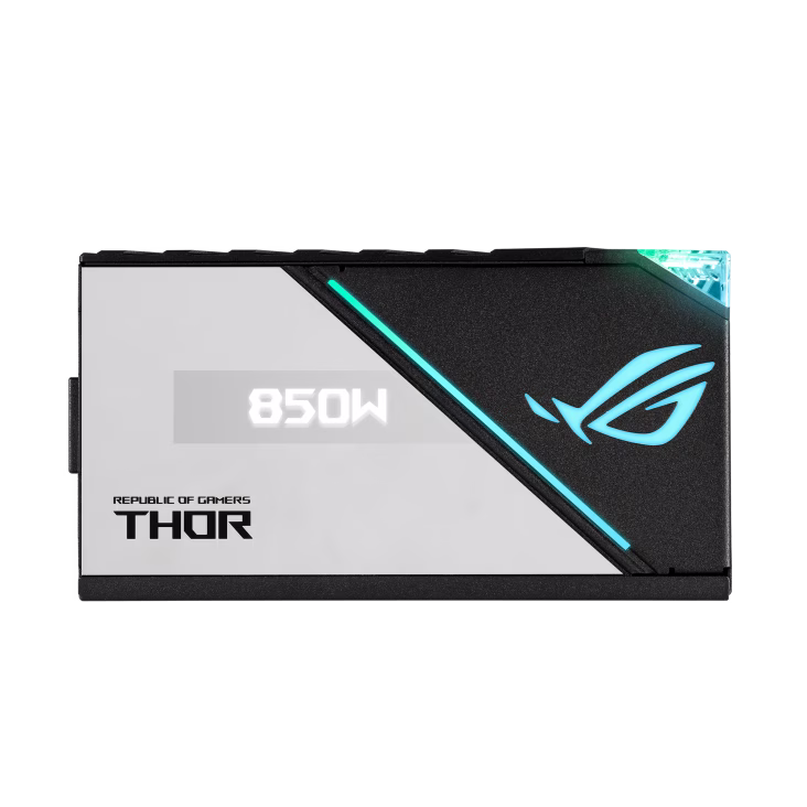 ASUS ROG THOR 850W Platinum II Fully Modular Power Supply, 80 Plus Platinum,135mm Wing-blade Fan with PWM Control, ROG Heatsinks, OLED Display, Aura Sync, Low-ESR Capacitors | 90YE00L2-B0NA00 thumbnail 4