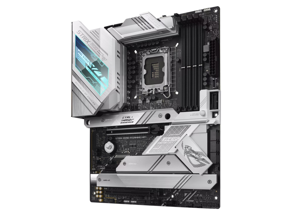 ROG STRIX Z690-A GAMING WIFI  Intel?? Z690 LGA 1700 ATX motherboard with PCIe?? 5.0, 16+1 DrMos, DDR5, Two-Way AI Noise Cancelation, AI Overclocking, AI Cooling, AI Networking, WiFi 6E, Intel 2.5 Gb Ethernet, four M.2 slots with heatsinks PCIe 4.0 NVMe??  thumbnail 5