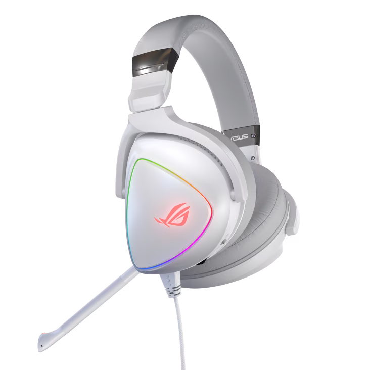 Asus Rog Delta RGB Gaming Headset, Microphone Sensitivity -40 dB, Frequency Response 20 Hz, USB Type-C or USB, White Edition | 90YH02HW-B2UA00 image