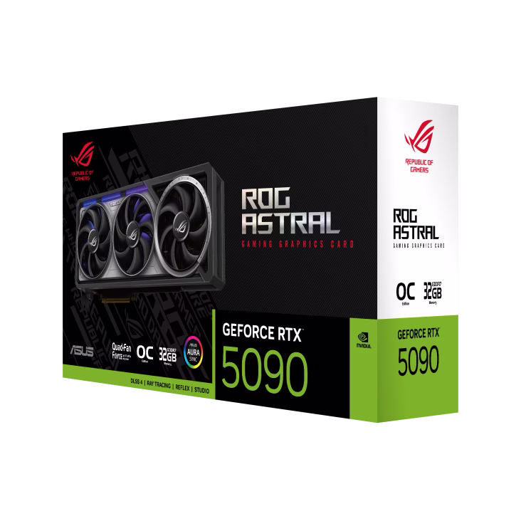 ASUS ROG Astral GeForce RTX 5090 32GB GDDR7 OC Edition Graphic card X ROG-THOR-1600T-GAMING Power Supply thumbnail 6