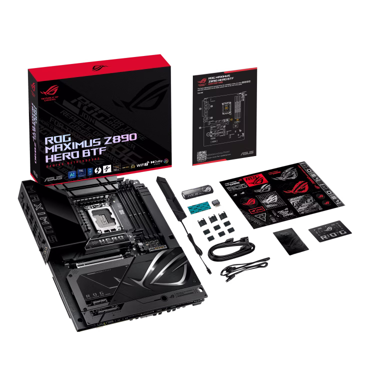 ASUS ROG Maximus Z890 Hero BTF LGA 1851 ATX Motherboard, Intel Z890 Chipset,4x DIMM DDR5 Slot, Up to 256GB Max Memory, 1x PCIe 5.0 x16 SafeSlot, 6x M.2 Slots, WiFi & BT Connectivity | 90MB1KG0-M0EAY0 thumbnail 4