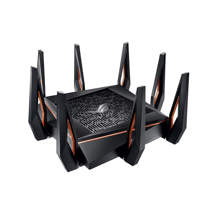 ASUS ROG Rapture GT-AX11000, Tri-Band 10 Gigabit WiFi Router, Aiprotection Lifetime Security, AiRmesh Compatible for Mesh WIFI System, World???s first 10 Gigabit Wi-Fi router, Wifi 6, Wireless 802.11Ax | 90IG04H0-MU9G00 thumbnail 2