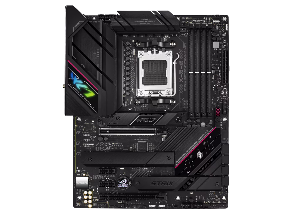 ASUS ROG STRIX B650E-F GAMING WIFI ATX Motherboard, AM5 Socket, AMD B650 Chipset, Intel 2.5Gb Ethernet, 4 x 2-Channel DDR5 128GB Max, 1xPCIe 5.0x16, 3xM.2 PCIe, USB 2.0/3.2 1xHDMI/DP | 90MB1BQ0-M0EAY0 – Buy Online
