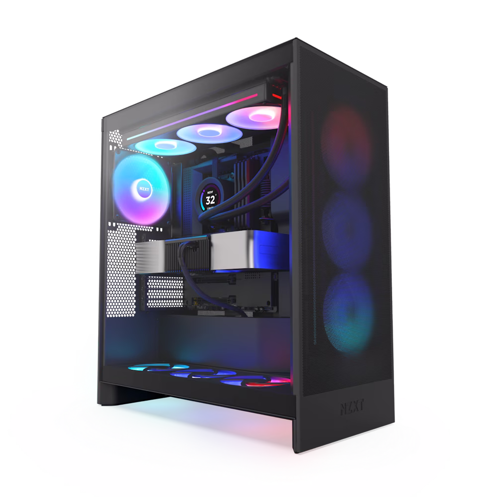 NZXT H7 High Flow Gaming PC, AMD 7800X3D - RYZEN 7 8CORE, NVIDIA RTX 4070 SUPER 12GB, 32GB (2x16GB) DDR5 6400, 2TB NVME SSD, LCD Cooler, 850W, Wifi+BT thumbnail 2