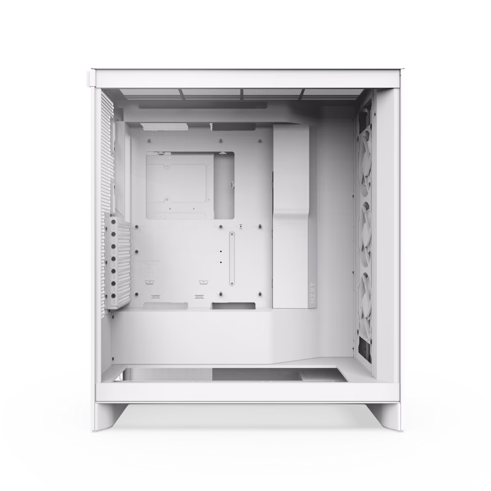 NZXT H7 Flow RGB Mid-Tower ATX Airflow Case with RGB Fans, Motherboard Support upto E-ATX, Ultra-Clear Tempered Glass, F360 RGB Core Single-frame Fan, Supports up to a 420mm Radiator, 10-Fan Capacity, White | CM-H72FW-R1 thumbnail 4