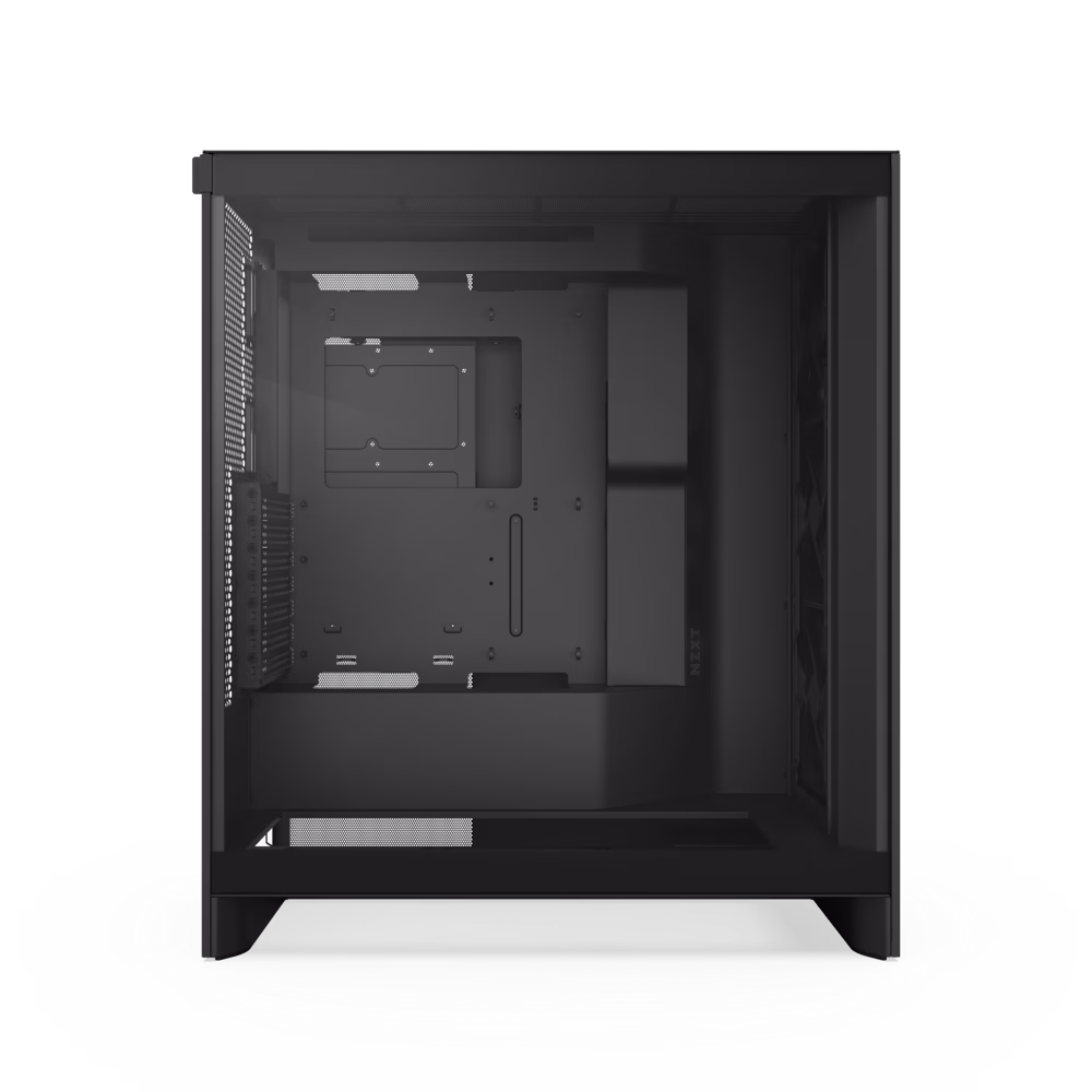 NZXT H7 Flow Mid-Tower ATX Airflow Computer Case, 3x F120Q included, 420mm Radiator Support, SGCC Steel, Ultra-Clear Tempered Glass Material, Up to 10x Fan Capacity, Black | CM-H72FB-01 thumbnail 4