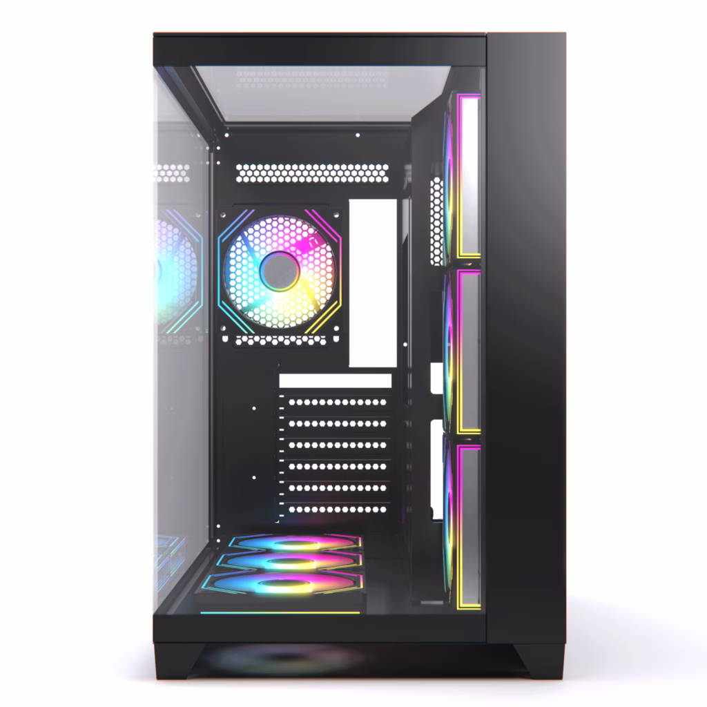 AceGeek Horizon Type-C Dual Chamber Panoramic Tempered Glass ATX Gaming Case with High Speed Connectivity Black | AG-HORIZON-BK thumbnail 6