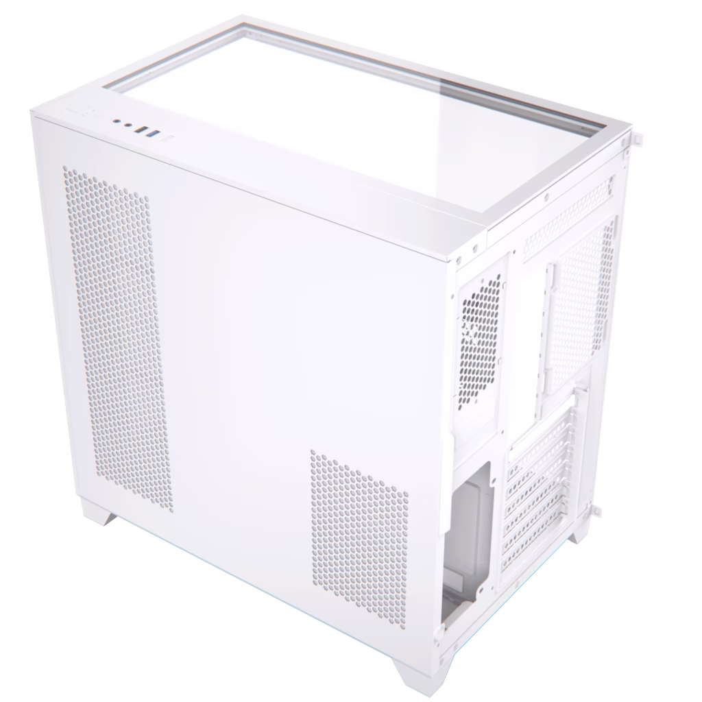 AceGeek Horizon Type-C Dual Chamber Panoramic Tempered Glass ATX Mid Tower Gaming Computer Case White | AG-HORIZON-WT thumbnail 2