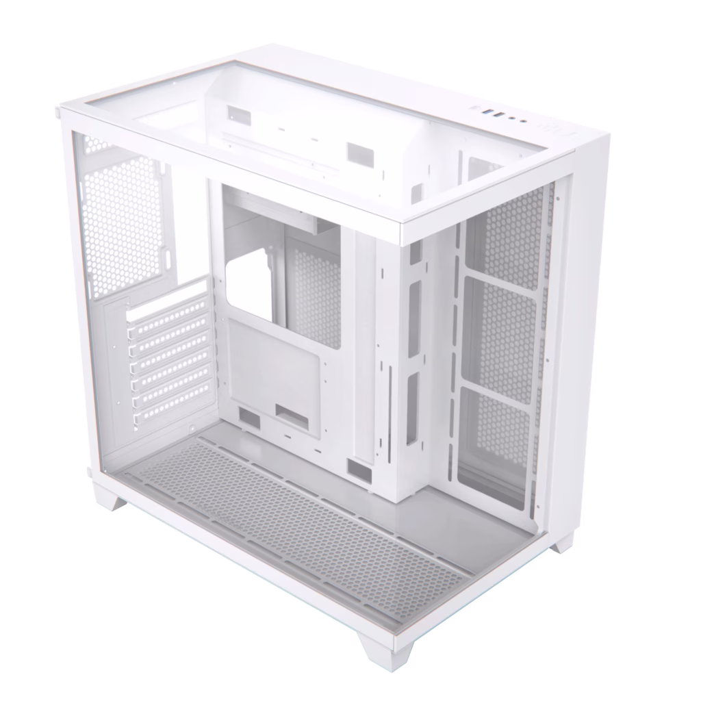 AceGeek Horizon Type-C Dual Chamber Panoramic Tempered Glass ATX Mid Tower Gaming Computer Case White | AG-HORIZON-WT thumbnail 10