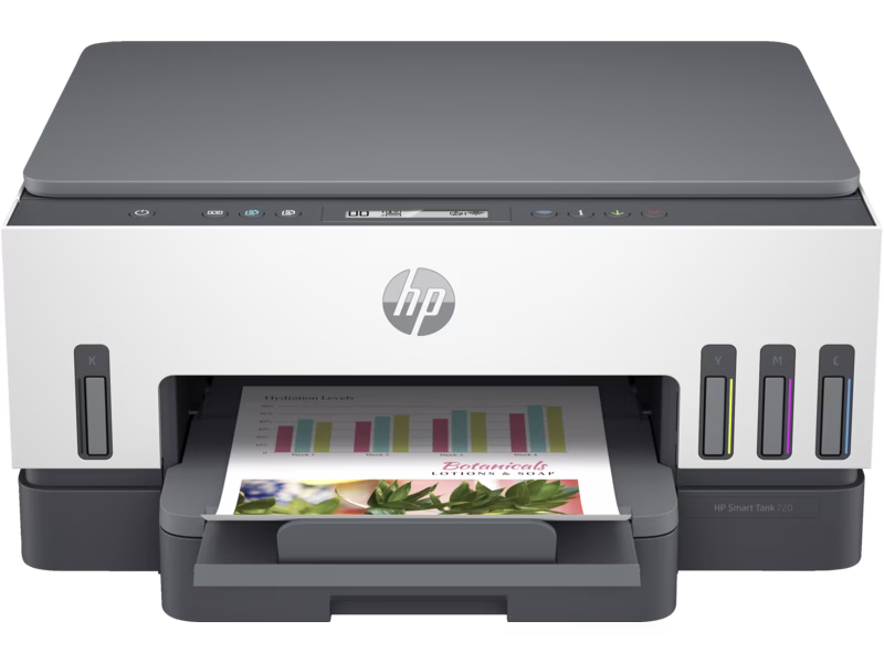 HP Smart Tank 720 All-in-One Printer, Print, scan, copy, wireless, Print speed up to 15 ppm, HP Thermal Inkjet | 6UU46A thumbnail 3