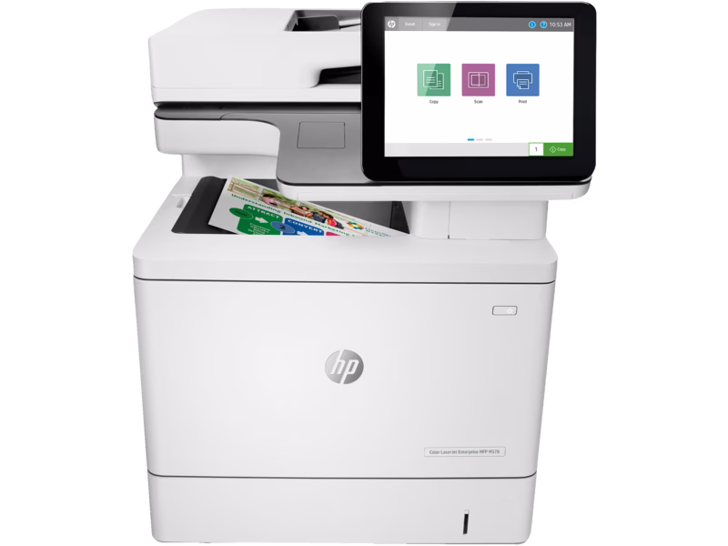 HP Color LaserJet Enterprise MFP M578dn AIO Printer, Copy, Scan, Fax (Optional), From 5 To 15 Users, Duty cycle (monthly, A4) Is Up to 80,000 pages, 1 Year Warranty | 7ZU85A thumbnail 2