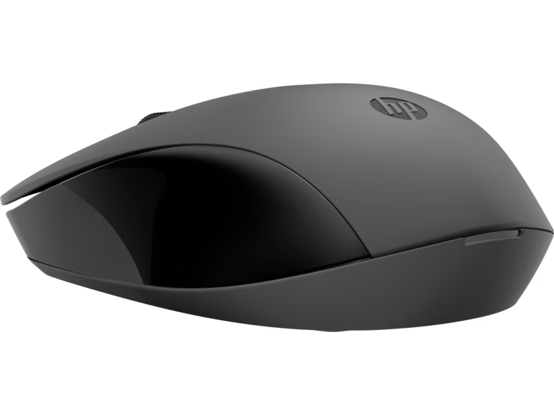 HP 150 Wireless Optical USB Mouse with a 2.4 GHz Simple Dongle, 1,600 DPI Optical Sensor, Ambidextrous Design, 3 Buttons, Ergonomic, USB-A, Black | 2S9L1AA thumbnail 4