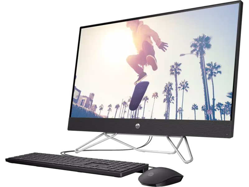 HP 27-CB1158NH ALL IN ONE Desktop (AIO) 27"FHD,  Intel Core i7-1255U (up to 4.7 GHz with Intel Turbo Boost Technology, Intel Iris Xe Graphics,  8GB DDR4-3200 MHz RAM (1 x 8 GB) , 512GB SSD,  Touch, DOS, Jet Black thumbnail 3