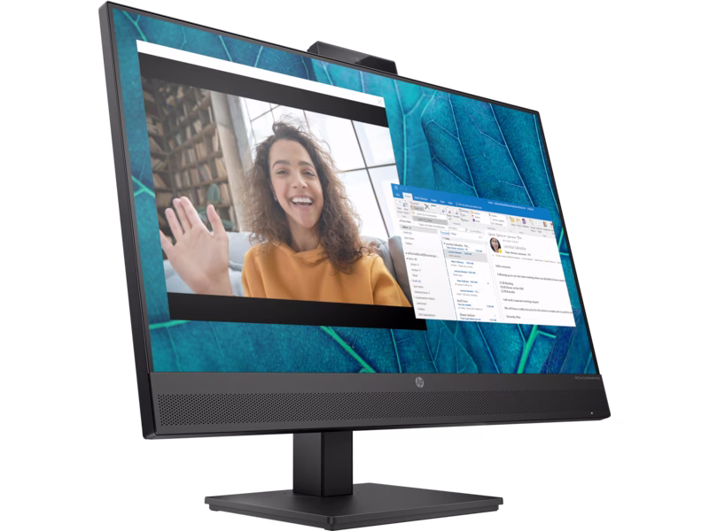 HP M27m Conferencing Monitor, 27" FHD IPS Display, 75Hz Refresh Rate, 5ms GtG w/ Overdrive Response Time, 16:9 Aspect Ratio, Built-In Noise Cancelling Microphone & 5MP Camera, Black | 678U8AA#ABV thumbnail 3