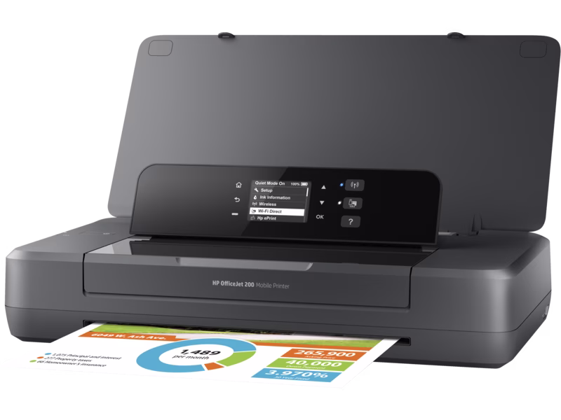 HP OfficeJet 202 Color Portable Mobile Printer, Easy Business Printing, Up to 9 ppm Print Speed, Up to 1200 x 1200 dpi, Up to 50 Paper Input, 1 USB 2.0; Wi-Fi, Black | N4K99C thumbnail 3