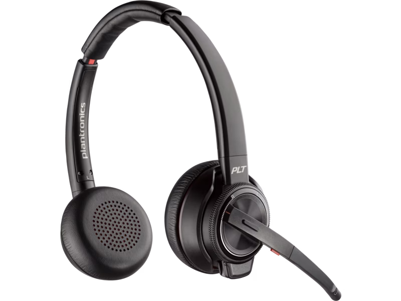 HP Poly Savi 8220 UC USB-A Wireless Headset With Charging Stand, On-ear (stereo), Microsoft Teams Certified DECT 1880-1900 MHz, Black | 8D3F5AA image