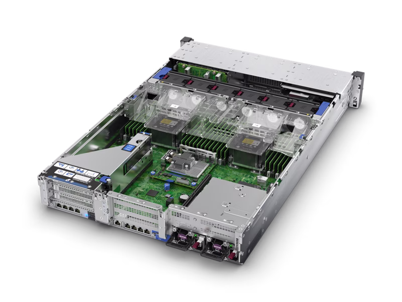 HPE ProLiant DL380 Gen10 server with one Intel?? Xeon?? Silver 4210R processor, 32 GB dual rank memory, 8 small form factor drive bays, one embedded 4 x 1GbE Network Adapter, HPE Smart Array P408i-a/2 GB with Smart Storage Battery SFF Easy Install Rail Ki thumbnail 4