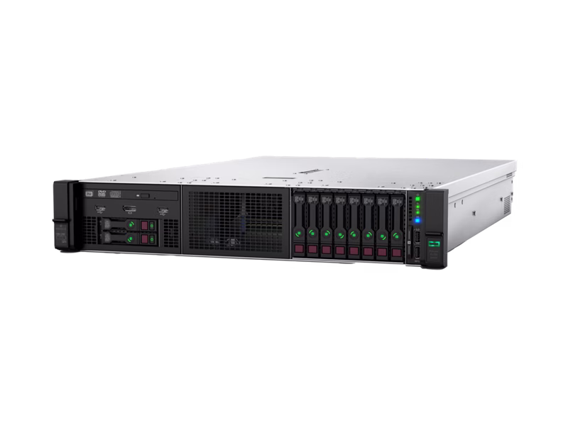 HPE ProLiant DL380 Gen10 server with one Intel?? Xeon?? Silver 4210R processor, 32 GB dual rank memory, 8 small form factor drive bays, one embedded 4 x 1GbE Network Adapter, HPE Smart Array P408i-a/2 GB with Smart Storage Battery SFF Easy Install Rail Ki thumbnail 3