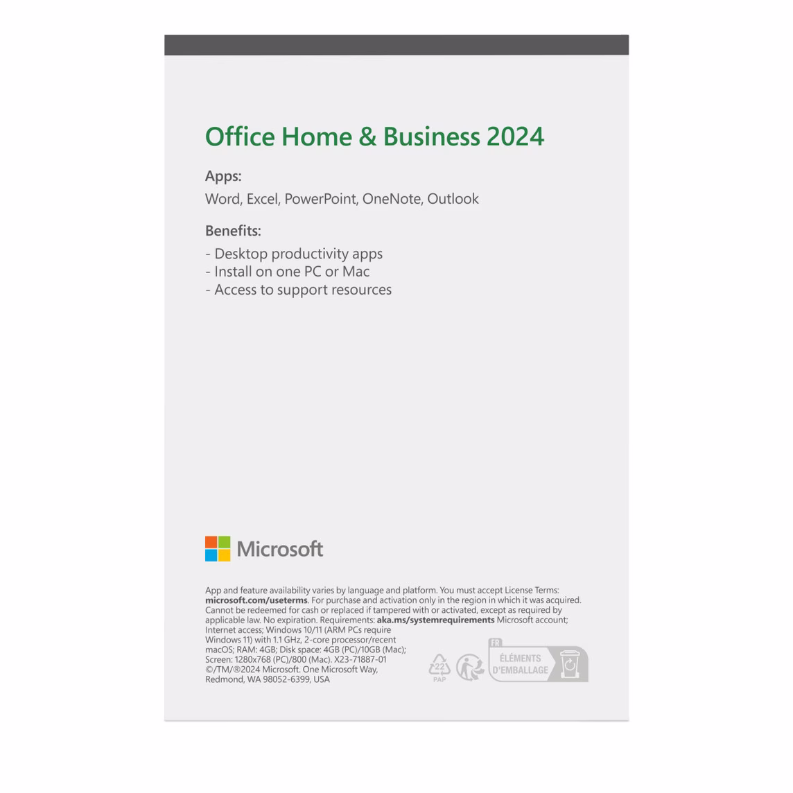 Microsoft Office Home & Business 2024, 1x PC / MAC, CD Version | EAN -196388410118 thumbnail 2