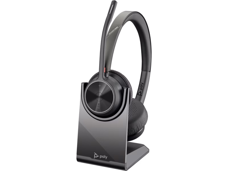 HP Poly Voyager 4320 UC Stereo USB-A Headset, + BT700 USB-A Adapter + Charging Stand, Up to 24 hours of talk time, with up to 50 m / 164 ft of wireless range  | 77Y99AA thumbnail 2
